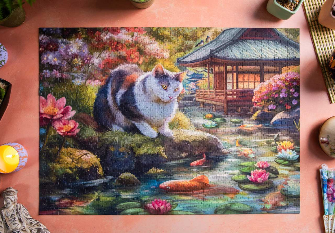 The Koi and the Kitty Encounter | Traditions by Mosaic Puzzles