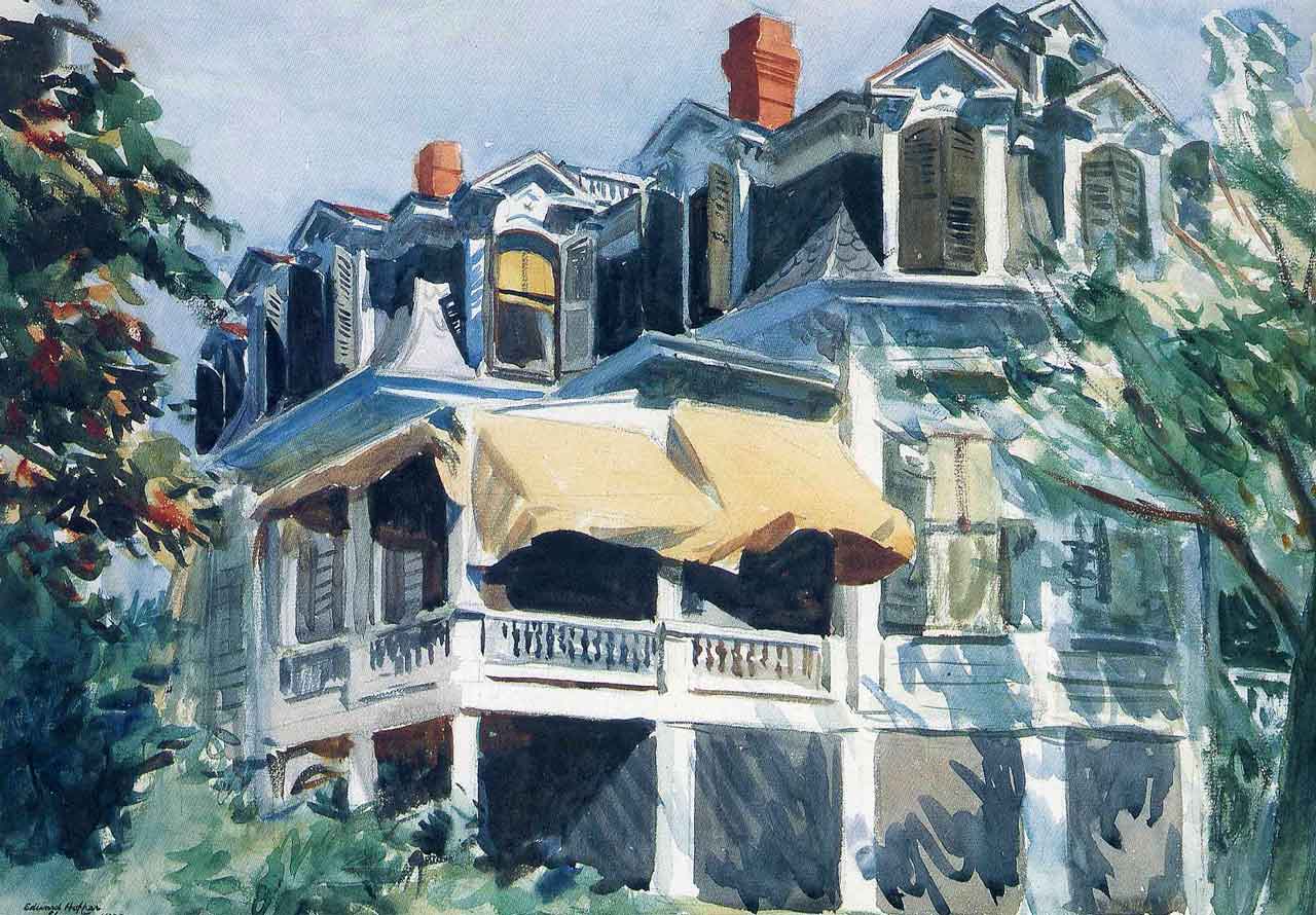 The Mansard Roof by Edward Hopper