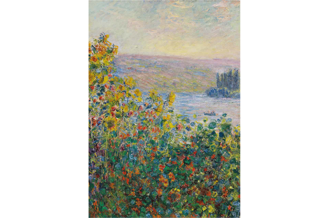 Flower Beds at Vetheuil by Claude Monet