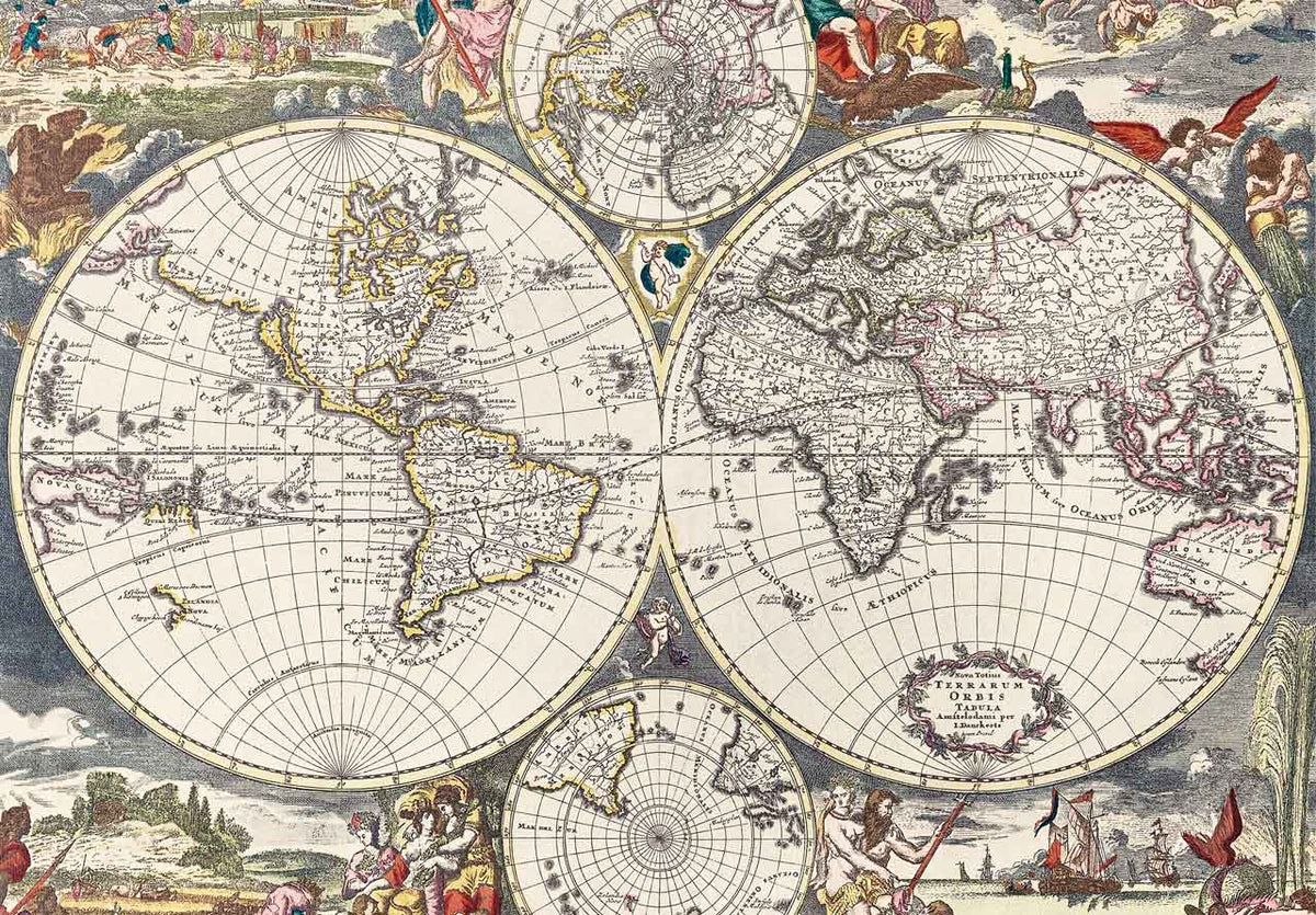 World Map of 1660 by Justus Danckerts – Mosaic Puzzles